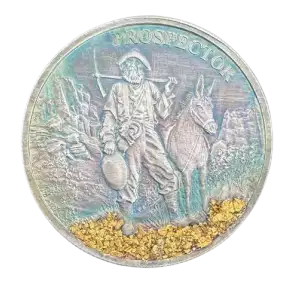 1 oz Silver Prospector Round - (Gold Nugget) (2)