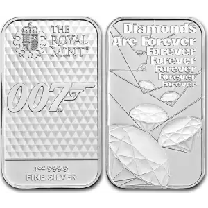 1 oz Silver Royal Mint James Bond 007 Diamonds Are Forever [DUPLICATE for #547381]