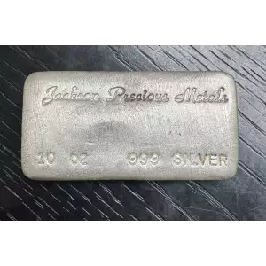 10 oz Jackson Precious Metals Poured Silver Bar