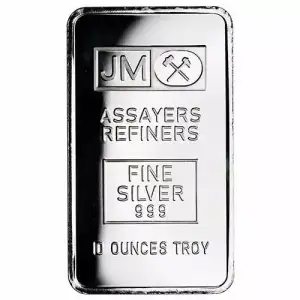 10 oz Johnson Matthey Struck (Extruded) Silver Bar