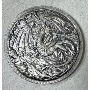 10 oz Monarch Dragon vs Viking Silver Round (2)