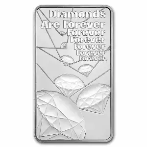 10 oz Silver Royal Mint James Bond 007 Diamonds Are Forever