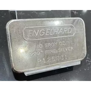 10 OZ Sivler Engelhard Bar - Pebble Back