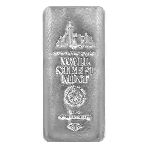 10 oz Wall Street Mint Silver Bar (Poured Style) 