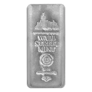 10 oz Wall Street Mint Silver Bar (Poured Style)