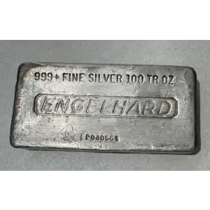 100 oz Engelhard Hand Poured Silver Bar (2)