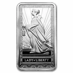 10oz PAMP Lady of Liberty Silver Bar