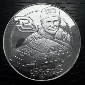 12ozt  One Pound Dale Earnhardt Silver Round (2)