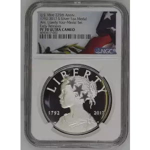 1792-2017 S AM. LIBERTY FOUR-MEDAL SE EARLY RELEASES U.S. MINT 225TH ANNIV. ULTRA CAMEO (2)