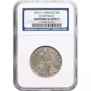 1855-O Seated Liberty (Shipwreck) w/Booklet NGC
