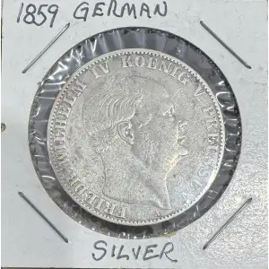1859-A German States PRUSSIA Thaler Silver Coin (2)