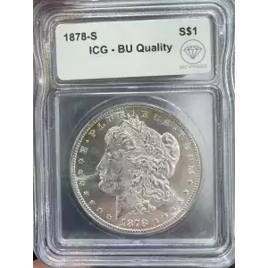 1878-S Morgan Dollar ICG BU Quality IDC Verified