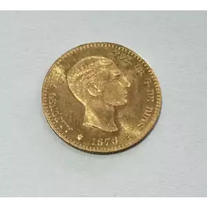 1878 Spain 10 Pesetas Gold Coin