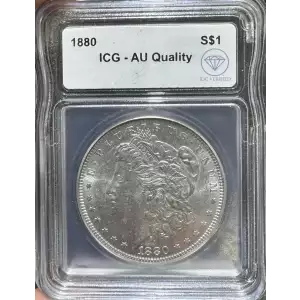 1880 Morgan Dollar ICG AU Quality IDC Verified (2)