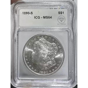 1880-S Morgan Dollar ICG MS64 IDC Verified (2)