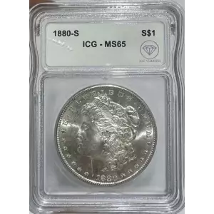 1880-S Morgan Dollar ICG MS65 IDC Verified