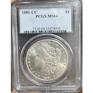 1881 CC Morgan Silver Dollar PCGS MS-64 (2)