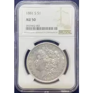 1881-S Morgan $1 NGC AU 50