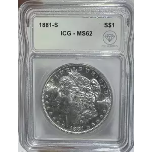 1881-S Morgan Dollar ICG MS62 IDC Verified (2)