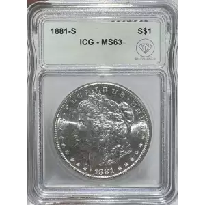 1881-S Morgan Dollar ICG MS63 IDC Verified