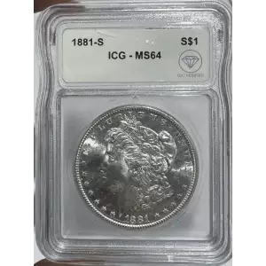 1881-S Morgan Dollar ICG MS64 IDC Verified