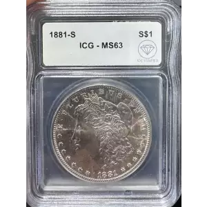 1881 S Morgan Silver Dollar ICG MS-63 IDC Verified