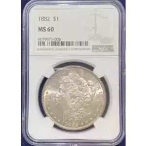 1882-P Morgan $1 NGC MS 60 (2)