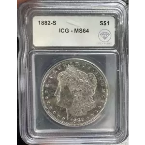 1882-S Morgan Dollar ICG MS64 IDC Verified (2)