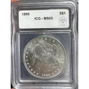 1885 Morgan Dollar ICG MS65 IDC Verified