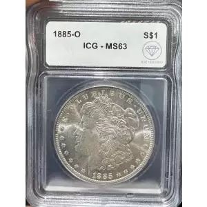 1885 O Morgan Silver Dollar ICG MS-63 IDC Verified (2)