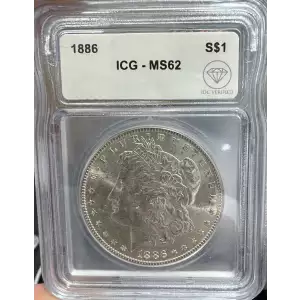 1886 Morgan Dollar ICG MS62 IDC Verified