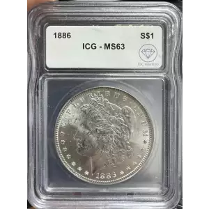 1886 Morgan Dollar ICG MS63 IDC Verified