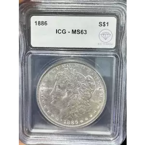 1886 Morgan Silver Dollar ICG MS-63 IDC Verified