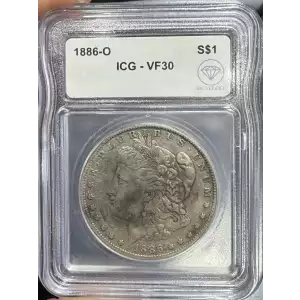 1886 O Morgan Silver Dollar ICG VF-30 IDC Verified