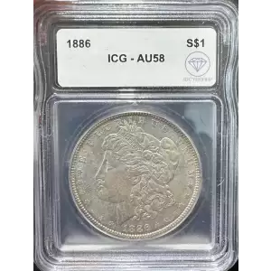 1887 Morgan Silver Dollar ICG AU-58 IDC Verified (2)