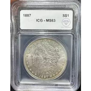 1887 Morgan Silver Dollar ICG MS-63 IDC Verified