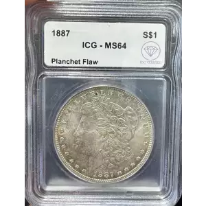 1887 Morgan Silver Dollar ICG MS-64 IDC Verified