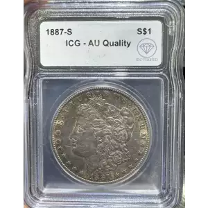 1887-S Morgan Dollar ICG AU Quality IDC Verified