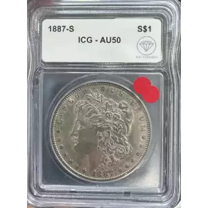 1887-S Morgan Dollar ICG AU50 IDC Verified