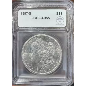 1887-S Morgan Dollar ICG AU55 IDC Verified (2)