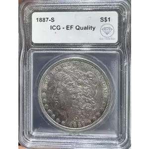 1887-S Morgan Dollar ICG EF Quality IDC Verified