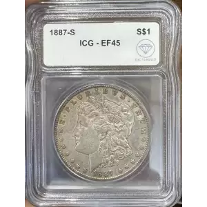 1887-S Morgan Dollar ICG EF45 IDC Verified