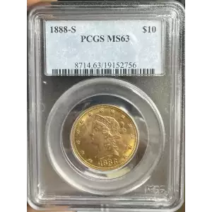 1888 S $10 Gold Eagle Liberty Head PCGS MS-63