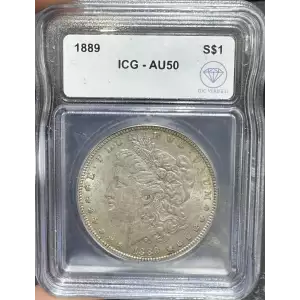 1889 Morgan Dollar ICG AU50 IDC Verified