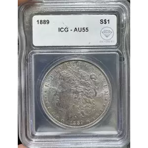 1889 Morgan Dollar ICG AU55 IDC Verified