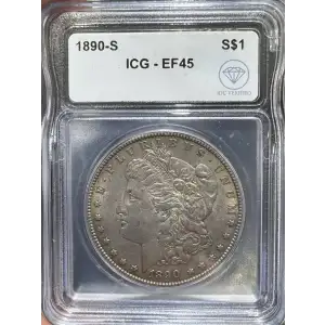 1890-O Morgan Dollar ICG EF45 IDC Verified