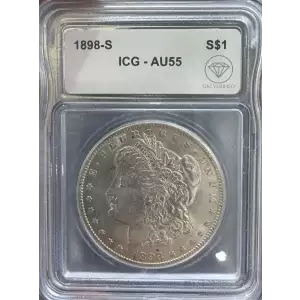 1898-S Morgan Dollar ICG AU55 IDC Verified