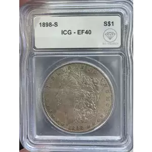 1898-S Morgan Dollar ICG EF40 IDC Verified