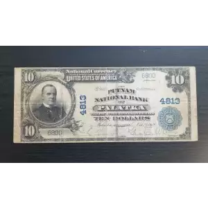 1902 $10 The Putnam National Bank of Palatka Florida #4813