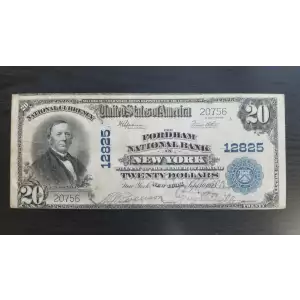 1902 $20 The Fordham National Bank in New York New York #12825